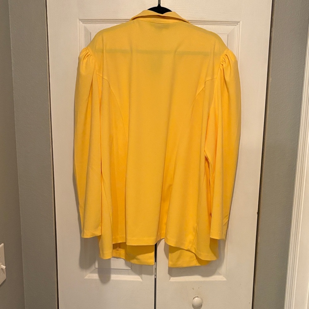 Ashley Stewart Yellow Women's Blazer Plus Size - Picture 7 of 7
